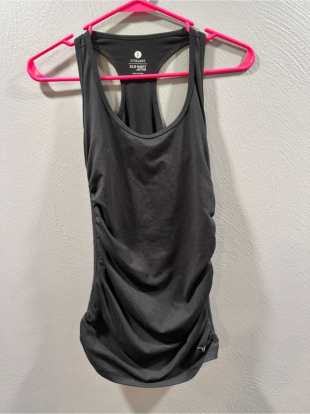 Old Navy Black Racerback Tank with Side Ruching